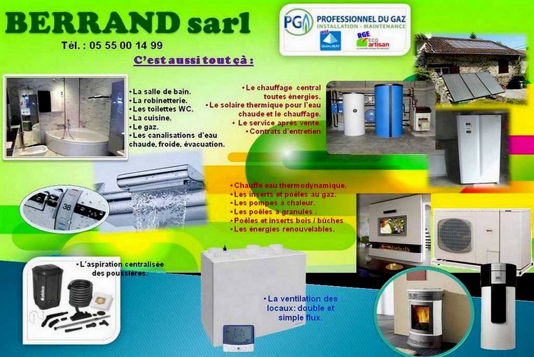 Flyer activités Berrand sarl