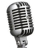 Microphone vintage argenté