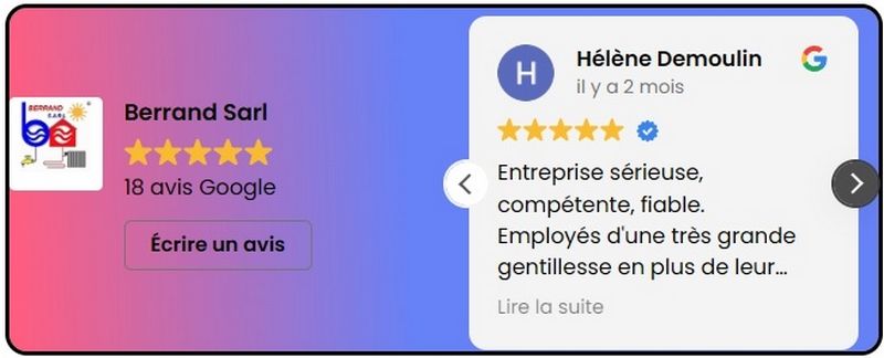 Avis Google BERRAND SARL