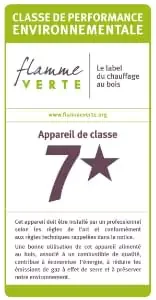 Label Flamme Verte : appareil de classe 7 étoiles