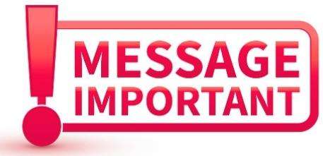 Message important