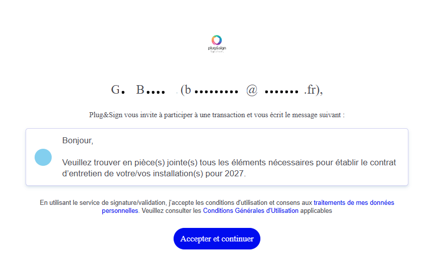 Invitation à signer