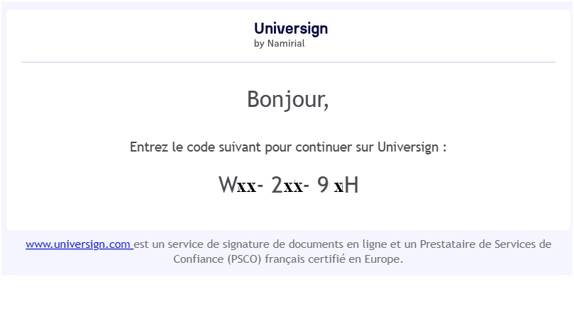 Code Validé